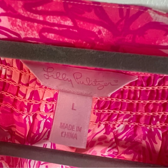 Lilly Pulitzer Cheeky Melon Rule Breakers Elsa Top Long Sleeve Blouse - Picture 3 of 4